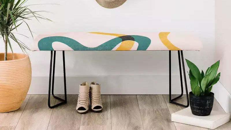 ThirtyOne Illustrations Streamers Bench Pink - Deny Designs