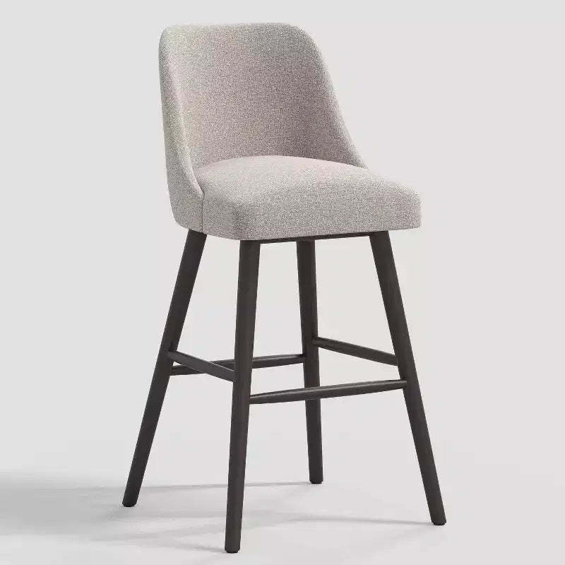31" Geller Modern Counter Height Barstool with Footrest Gray Boucle - Threshold™