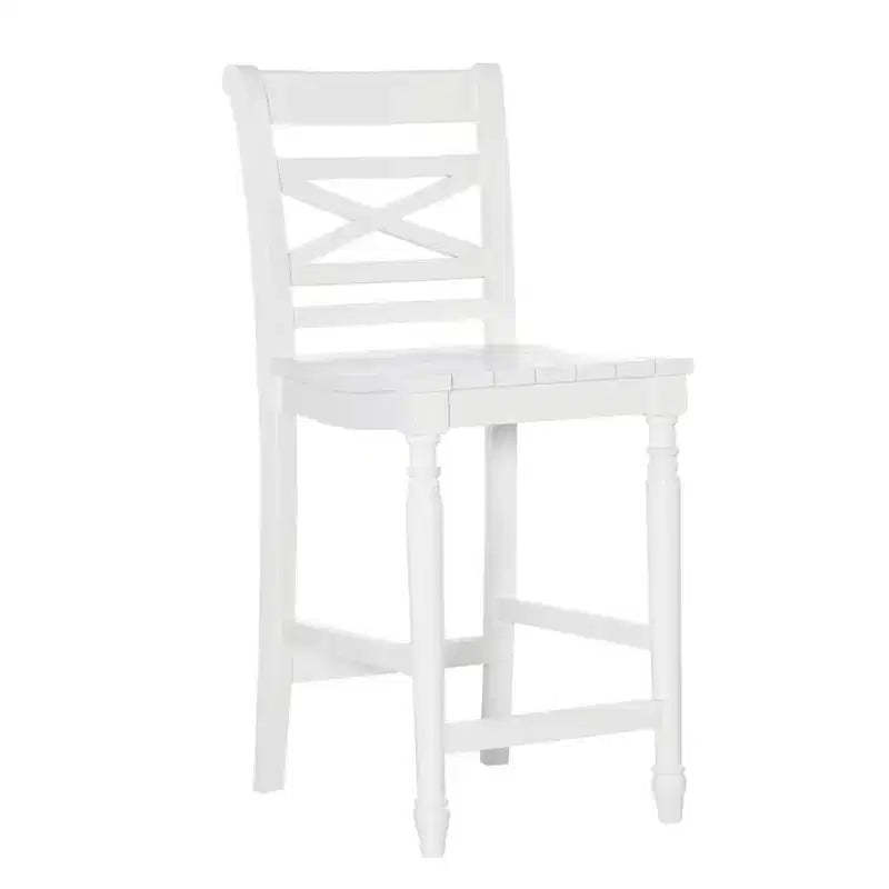 24.25" Bristol X Back Counter Height Barstool White - Powell Company