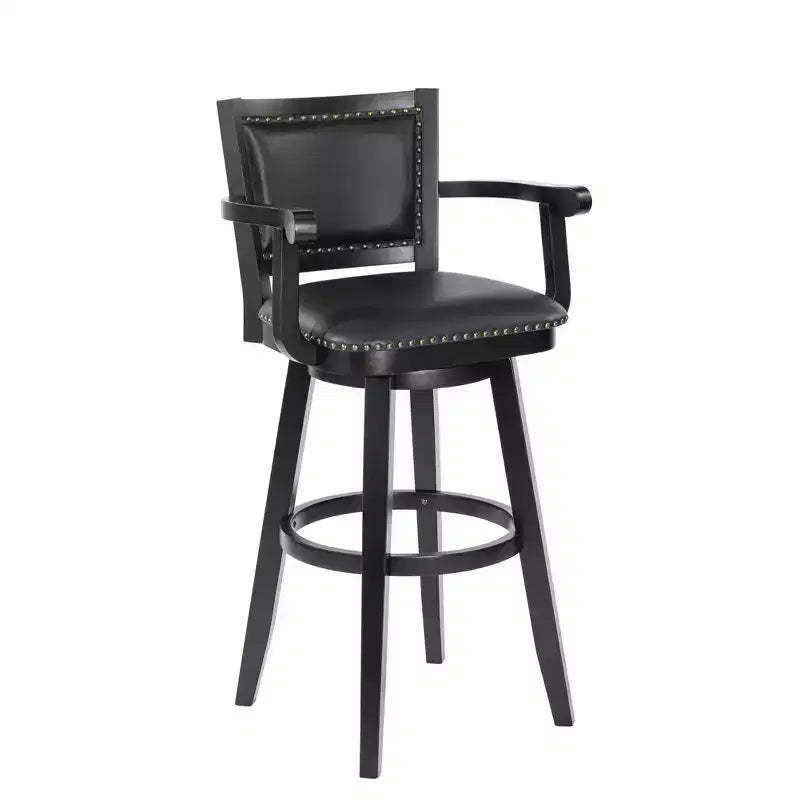 Boraam Broadmoor Extra Tall Swivel Bar Stool Black Finish