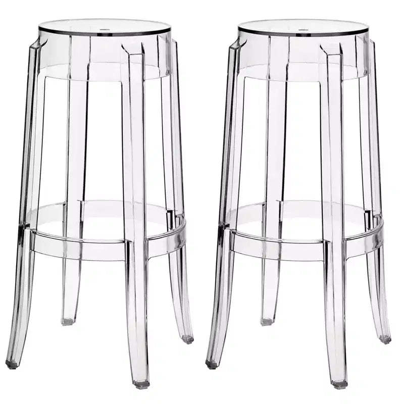 Set of 2 Casper Barstool Clear - Modway