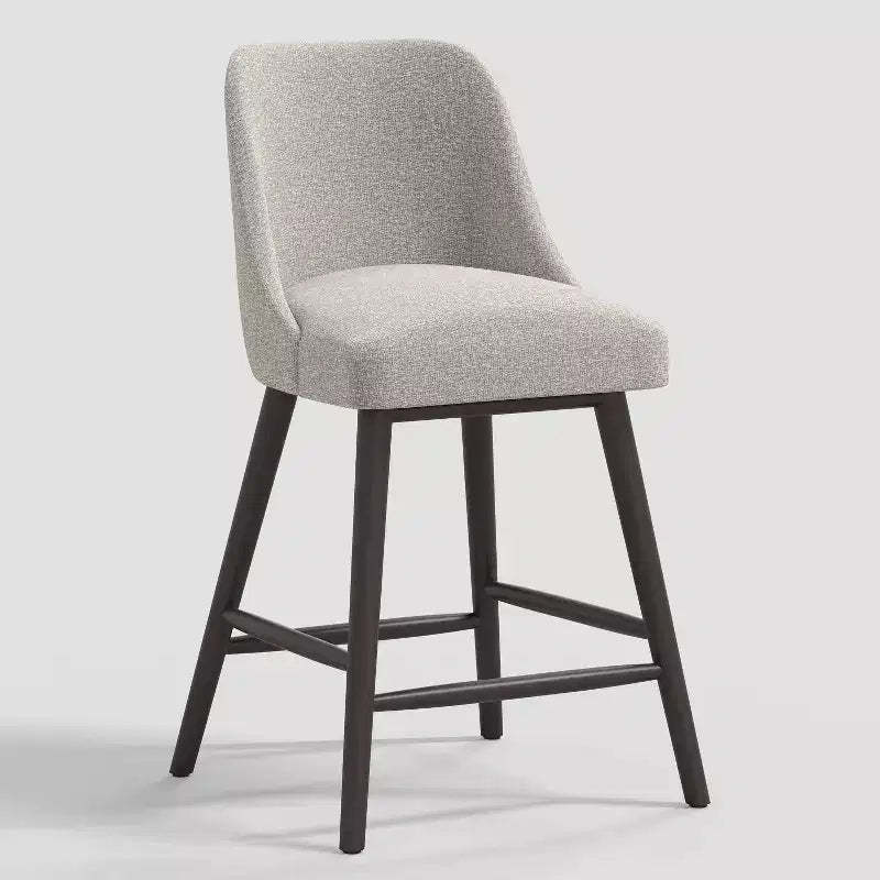 27" Geller Counter Height Barstool with Footrest Gray Boucle - Threshold™