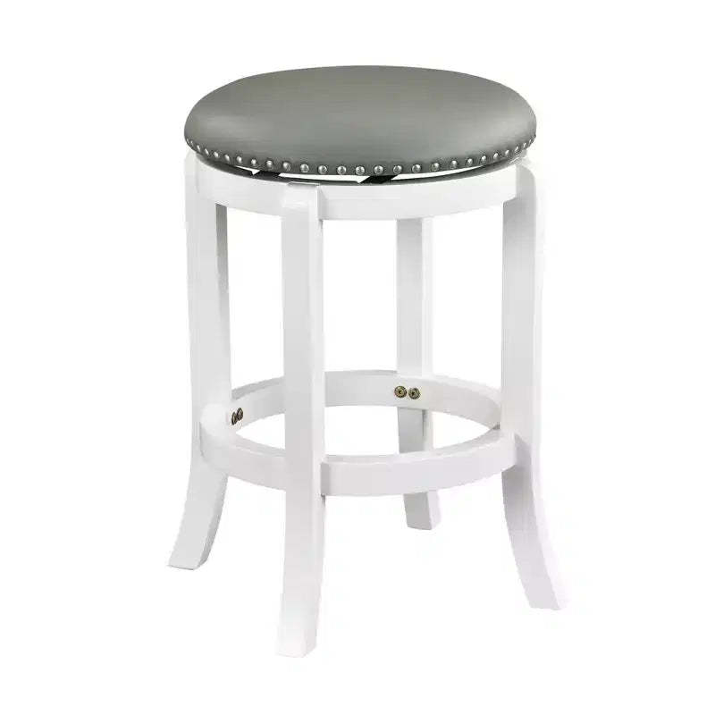 Boraam Cordova Swivel Backless Counter Height Barstool White Finish