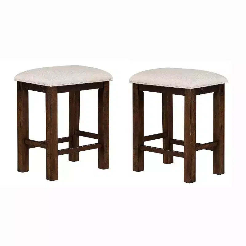 2pk 25" Foret Rustic Counter Height Barstools Rustic Oak - HOMES: Inside + Out