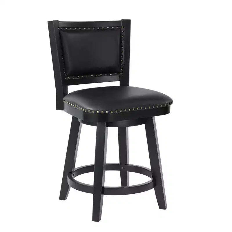 Boraam Broadmoor Counter Height Barstool Swivel Stool Black Finish