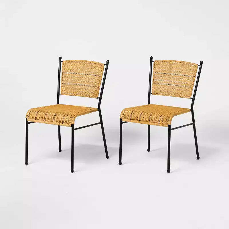 2pk Rattan Metal Dining Chair - Threshold™ designed with Studio McGee