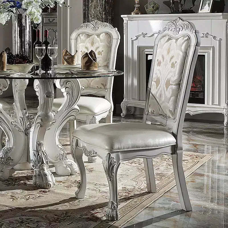25.75" Dresden Dining Chair: Upholstered, Tufted Back, Composite Wood - Acme Furniture