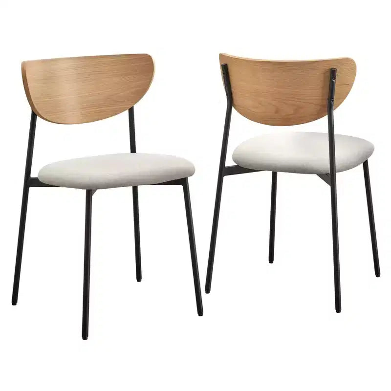 Lifestorey Set of 2 Jari Mid Century Modern Dining Chair