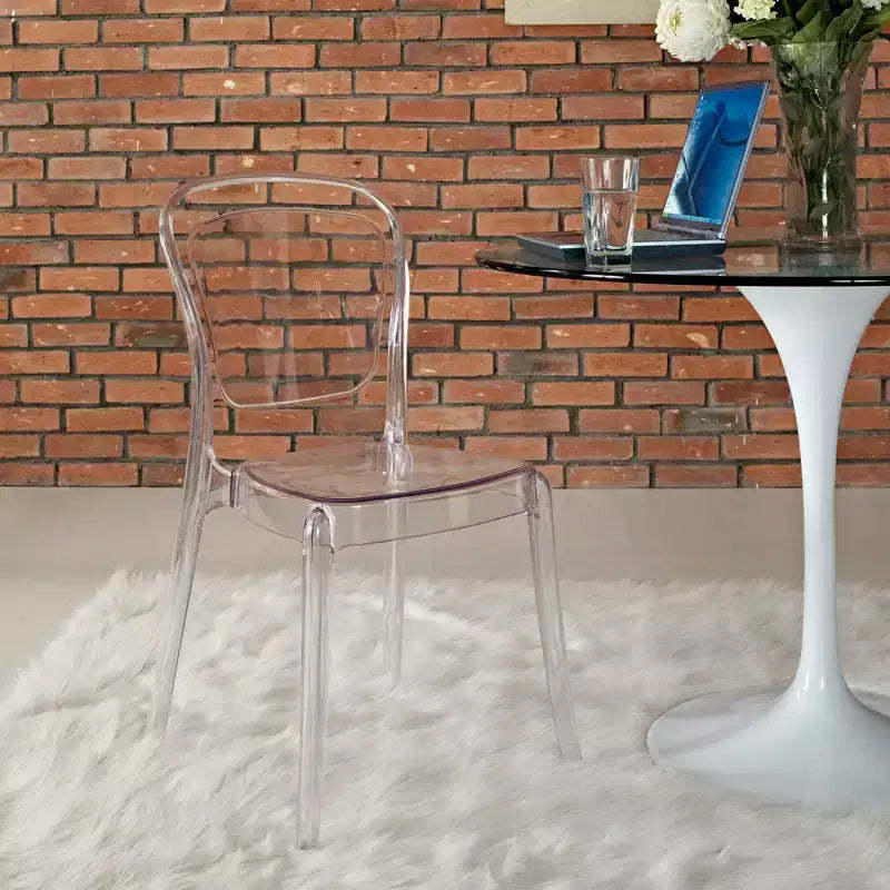 Entreat Dining Side Chair Clear - Modway: Polycarbonate, Spot/Wipe Clean, No Assembly, 330lb Capacity