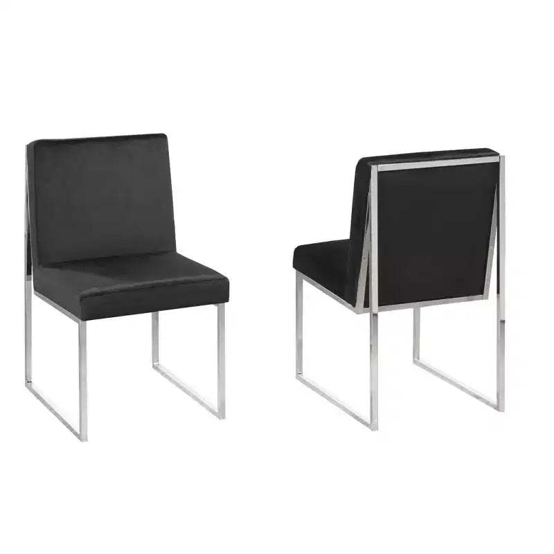Brassex Set of 2 Barton Dining Chairs Black