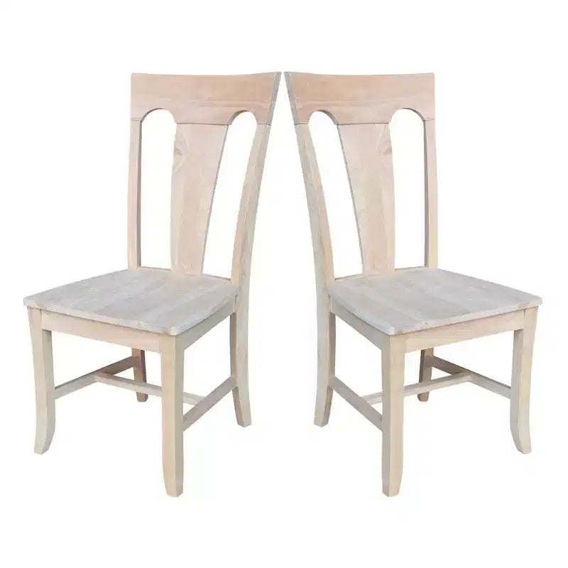 Set of 2 Elle Armless Chairs Unfinished - International Concepts