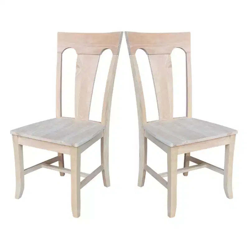 Set of 2 Elle Armless Chairs Unfinished - International Concepts