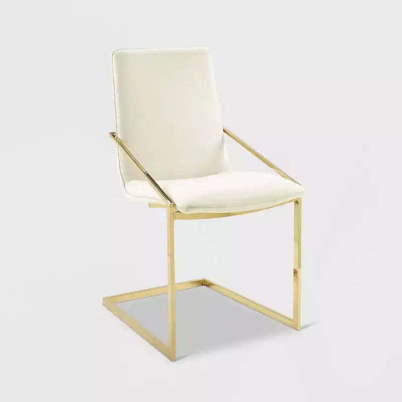 Pitch Performance Velvet Dining Armchair Gold/Ivory - Modway