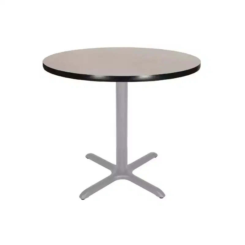Hampden Furnishings 30" Bennet Collection Round with X Base Dining Table Gray/Gray Nebula