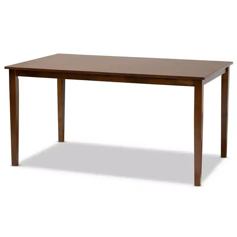Eveline Rectangular Wood Dining Table Walnut Brown - Baxton Studio