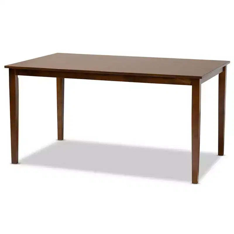 Eveline Rectangular Wood Dining Table Walnut Brown - Baxton Studio