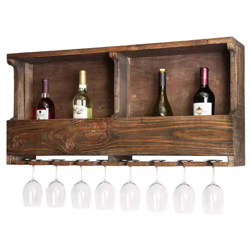 36" Wine Rack Hardwood Brown - Alaterre Furniture