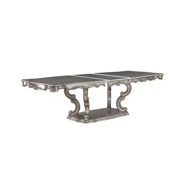 63.78" Ariadne Dining Table Antique Platinum Finish - Acme Furniture