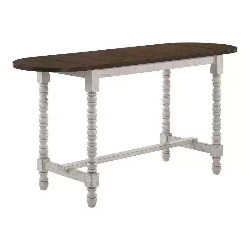 71" Nolte Farmhouse Counter Height Table with Drop Leaf - miBasics