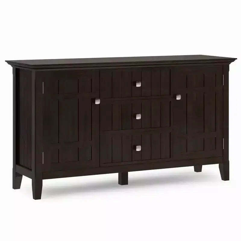 Bissell Sideboard Buffet Natural - WyndenHall: Wine Storage, Adjustable Shelves, Pine & Plywood