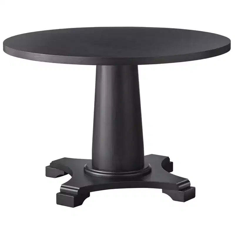Buylateral Atwood 45" Round Pedestal Dining Table Matte Black