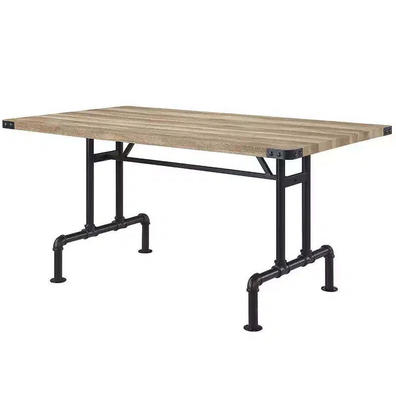 Edina 64" Dining Tables Oak and Sandy Black - Acme Furniture