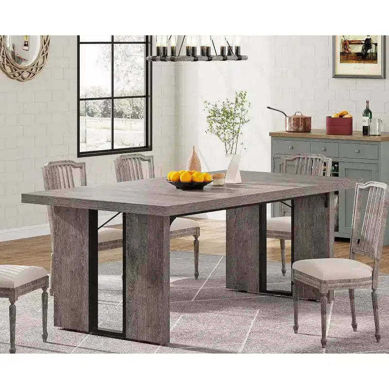 LITTLE TREE 70.9" Rectangular Dining Table Gray