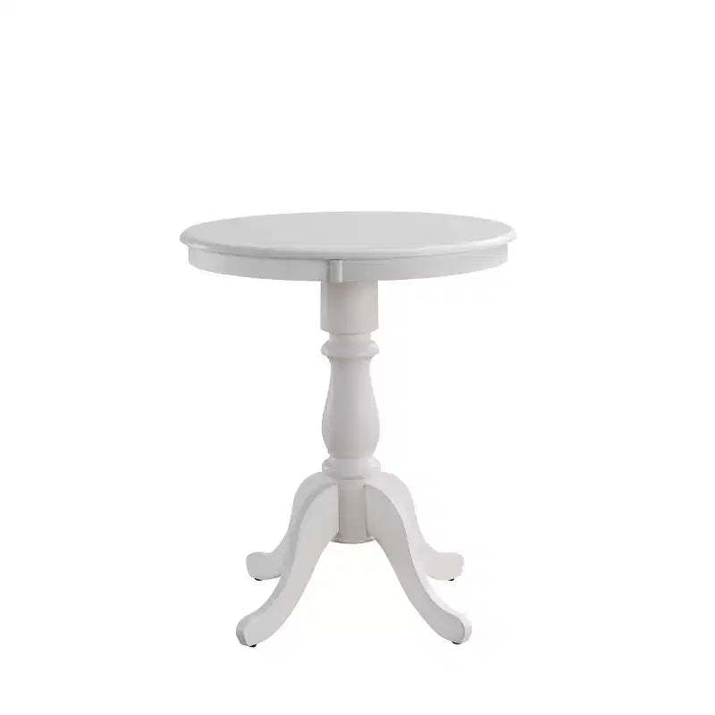Carolina Living 30" Salem Round Pedestal Bar Table White