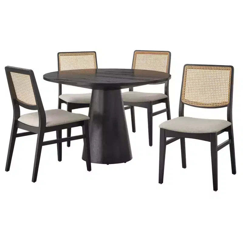 Buylateral 5pc Elina Modern 45" Round Dining Set