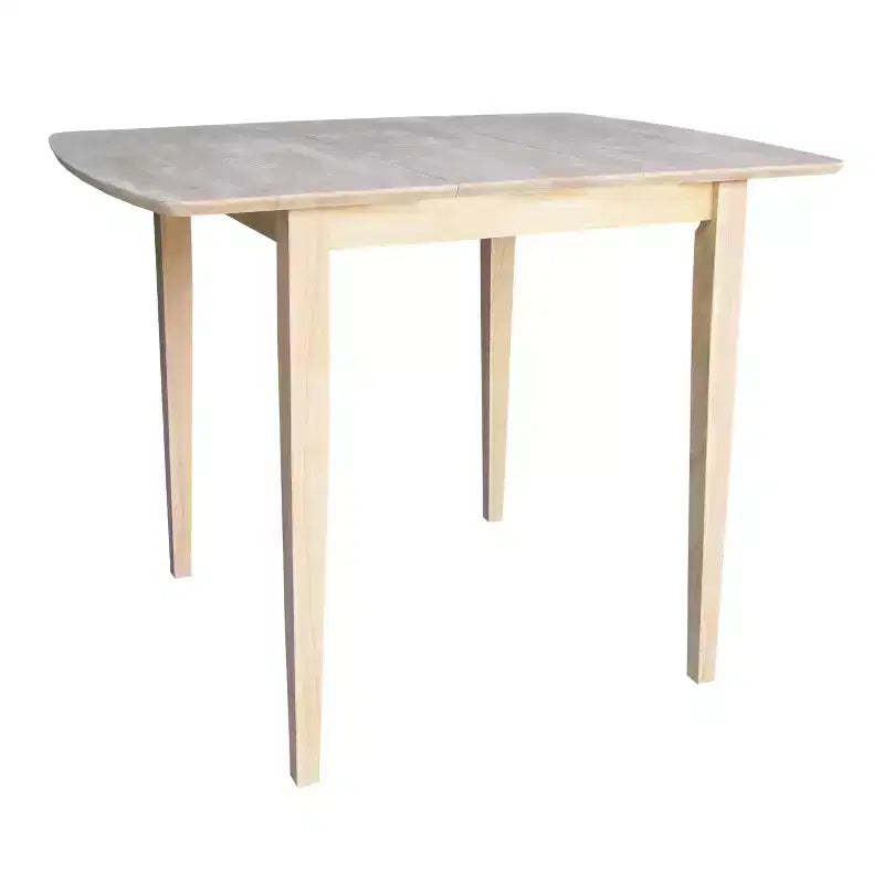 36" Extendable Dining Table with Butterflyand Shaker Styled Legs Unfinished - International Concepts