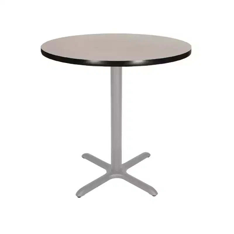 Hampden Furnishings 36" Bennet Collection Round with X Base Dining Table Gray/Gray Nebula