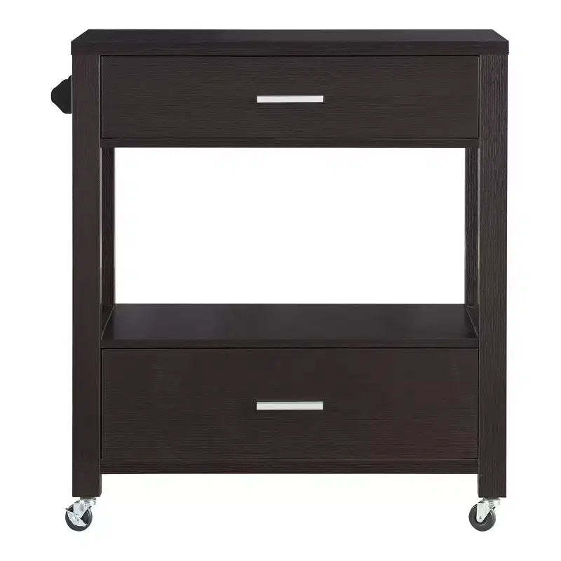 Umberra 2 Drawer Kitchen Cart Red Cocoa - HOMES: Inside + Out: Modern Mobile Island, Storage & Casters