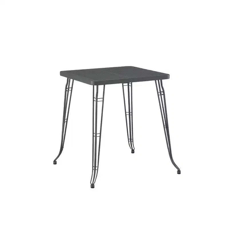 Carson Square Bar Height Table Gray - Boraam: 42.25" Farmhouse Style, Metal Frame, Seats 2