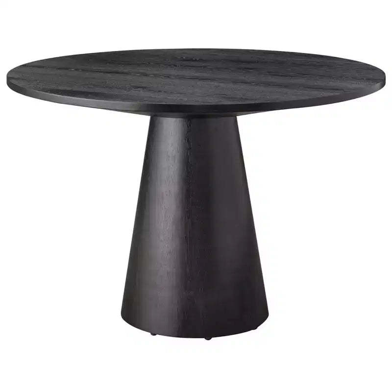 Buylateral Elina Modern 45" Round Pedestal Dining Table Black