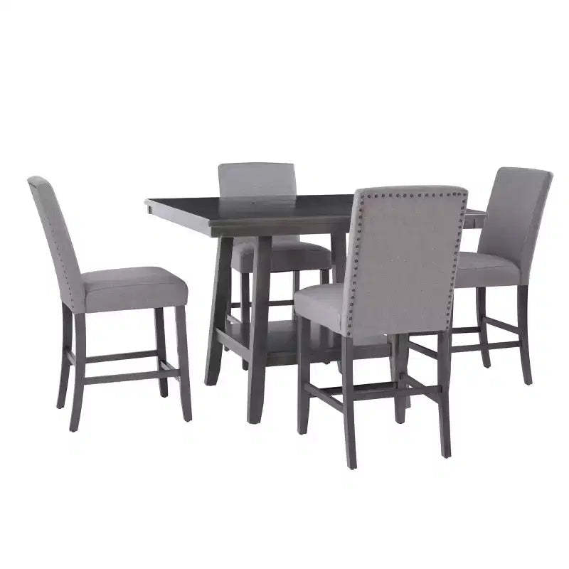 Powell 5pc Barnes Counter Height Dining Set Gray