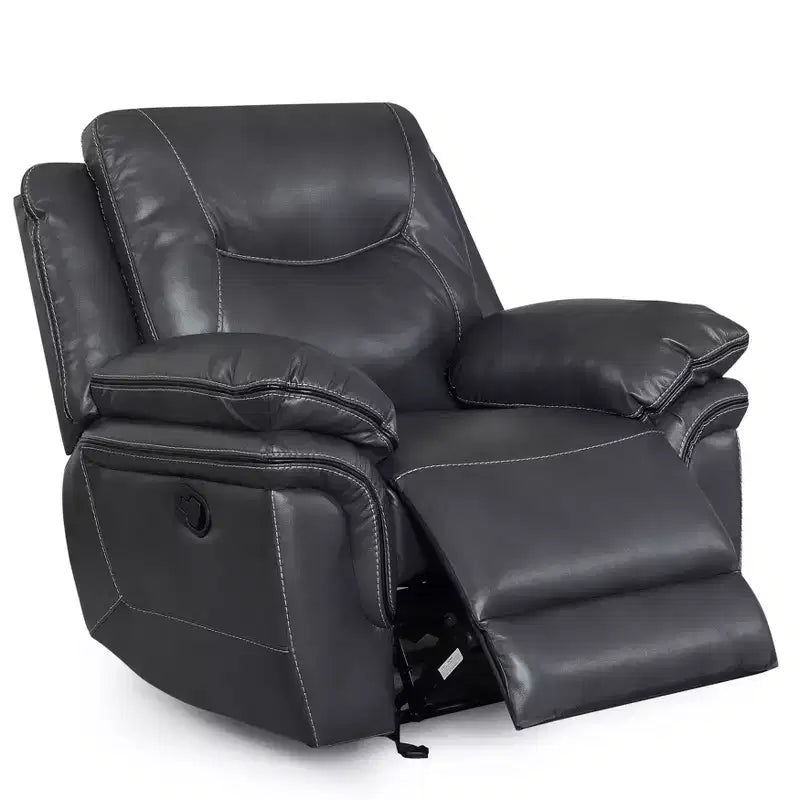 Isabella Upholstered Side Lever Recliner Chair Gray - Steve Silver Co.