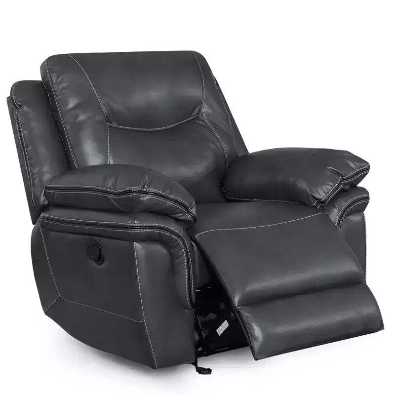 Isabella Upholstered Side Lever Recliner Chair Gray - Steve Silver Co.