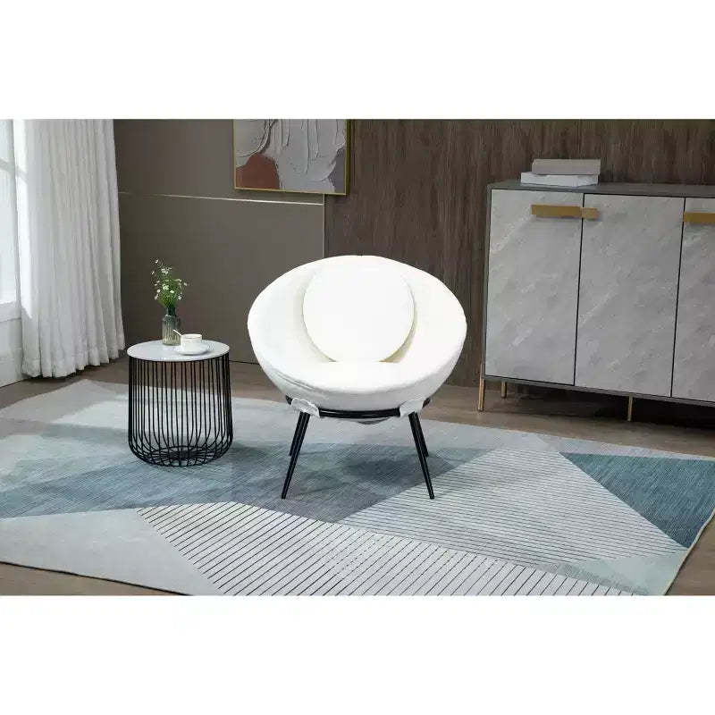 Storied Home Wood and Marble Trestle End Table White/Walnut: Modern Art-Inspired, Minimalist Design, Easy Tool-Free Assembly
