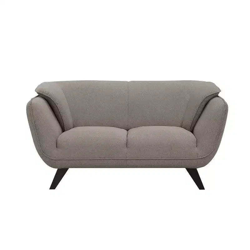 65" Nayeli Sofa Brown Linen - Acme Furniture: Upholstered Leather, Wood Frame, No Assembly Required