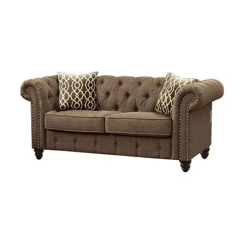 Acme Furniture Aurelia Sofa Brown Linen