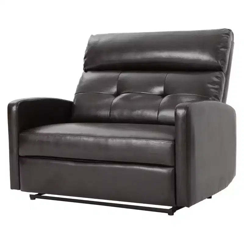 Halima 2-Seater Faux Leather Power Recliner - Brown - Christopher Knight Home: Upholstered Accent Chair, Spot Clean