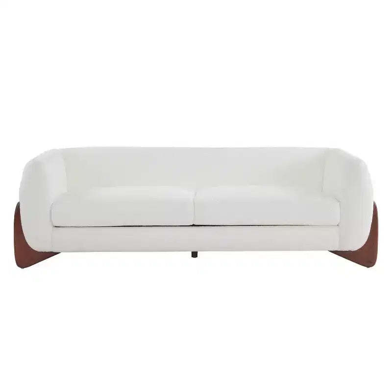 Christopher Knight Home Mia 82.75" Boucle Fabric 3 Seater Sofa Beige