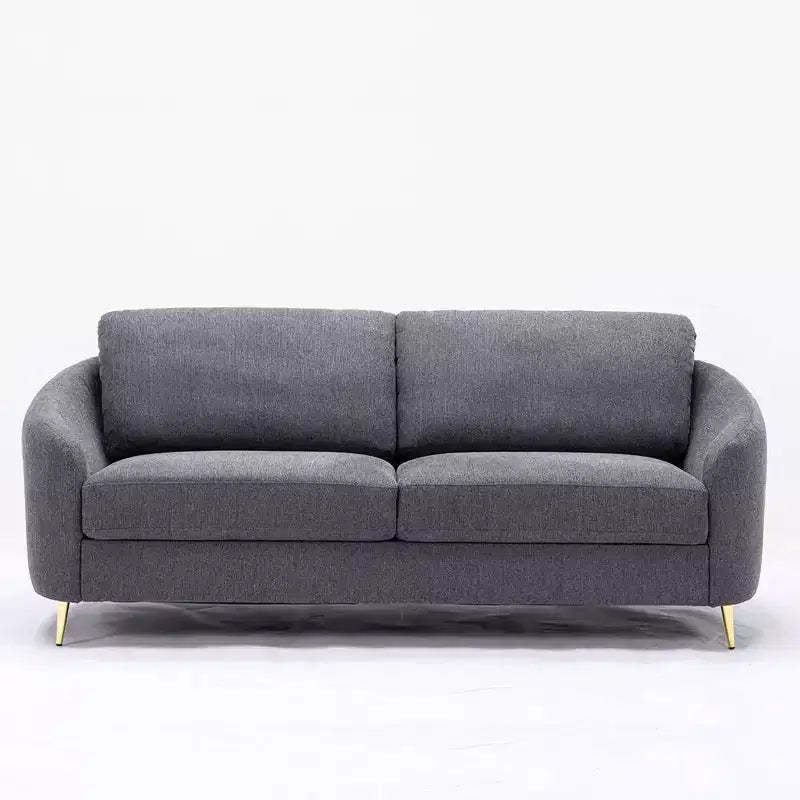 80" Yuina Sofa Gray Linen - Acme Furniture: Chrome Metal Legs, Pocket Coil Seat, Wood Frame