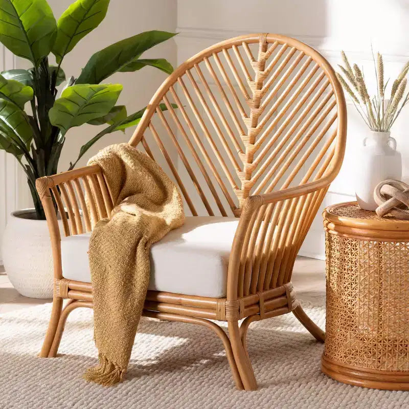 bali & pari Lisabon Rattan Arm Chair Light Honey