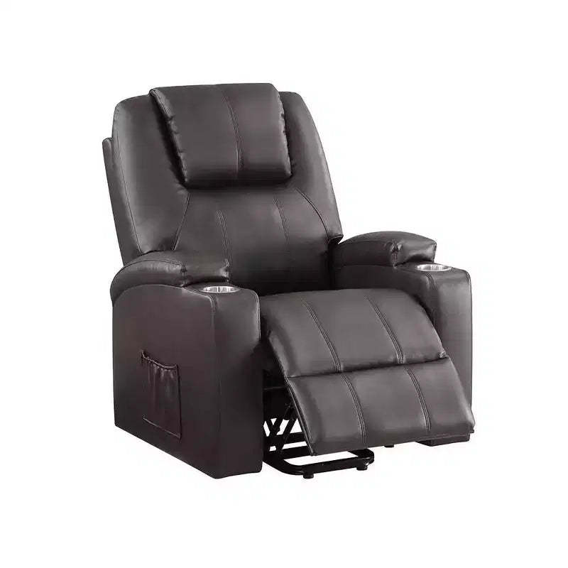Acme Furniture Evander Leather Aire Power Recliner Sofa Brown