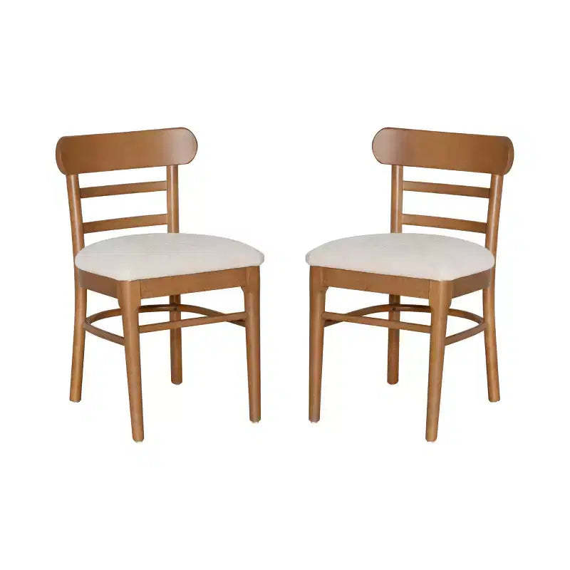 Linon Set of 2 Tuttle Chairs Brown Gray