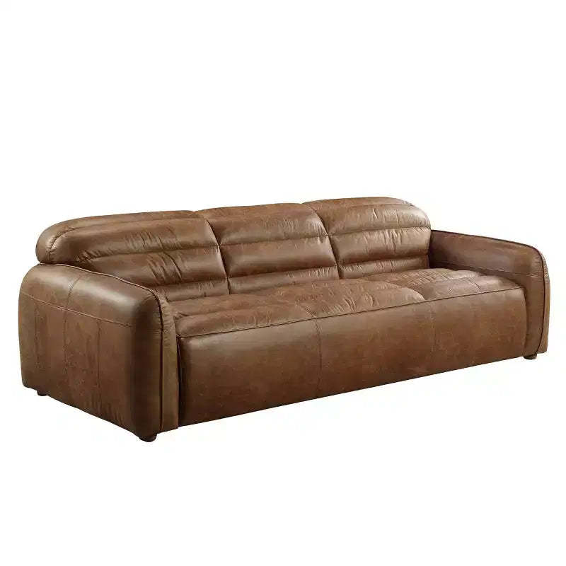 Rafer 95" Sofas Cocoa Top Grain Leather - Acme Furniture