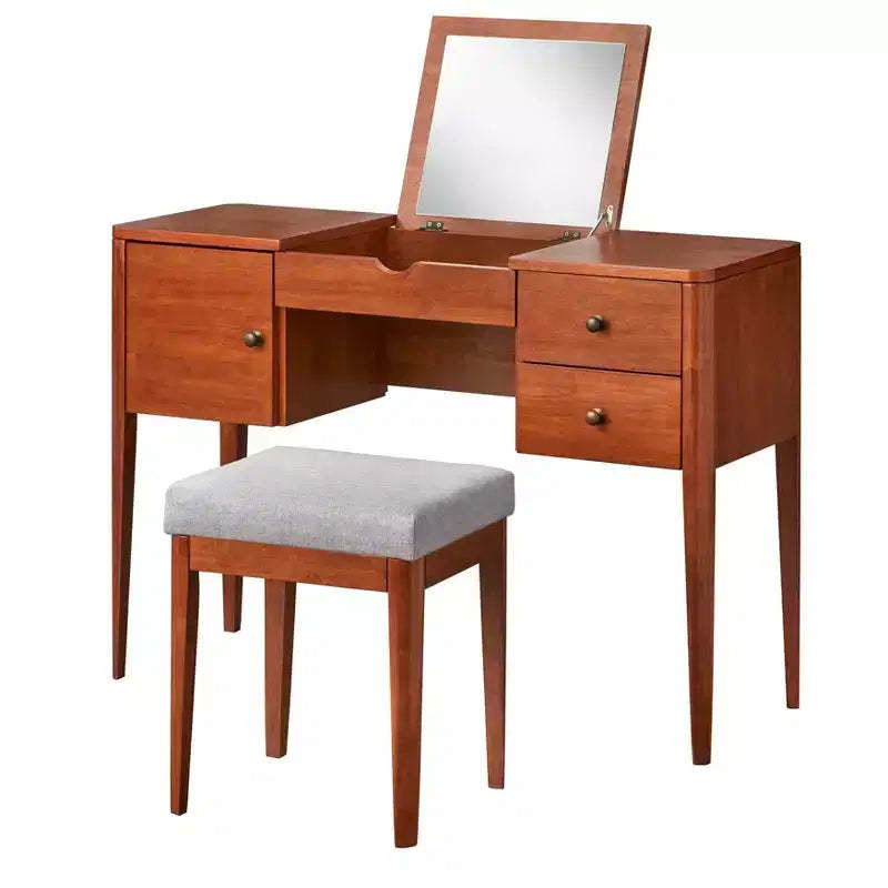 Lifestorey Parc Vanity Desk with Stool Oak