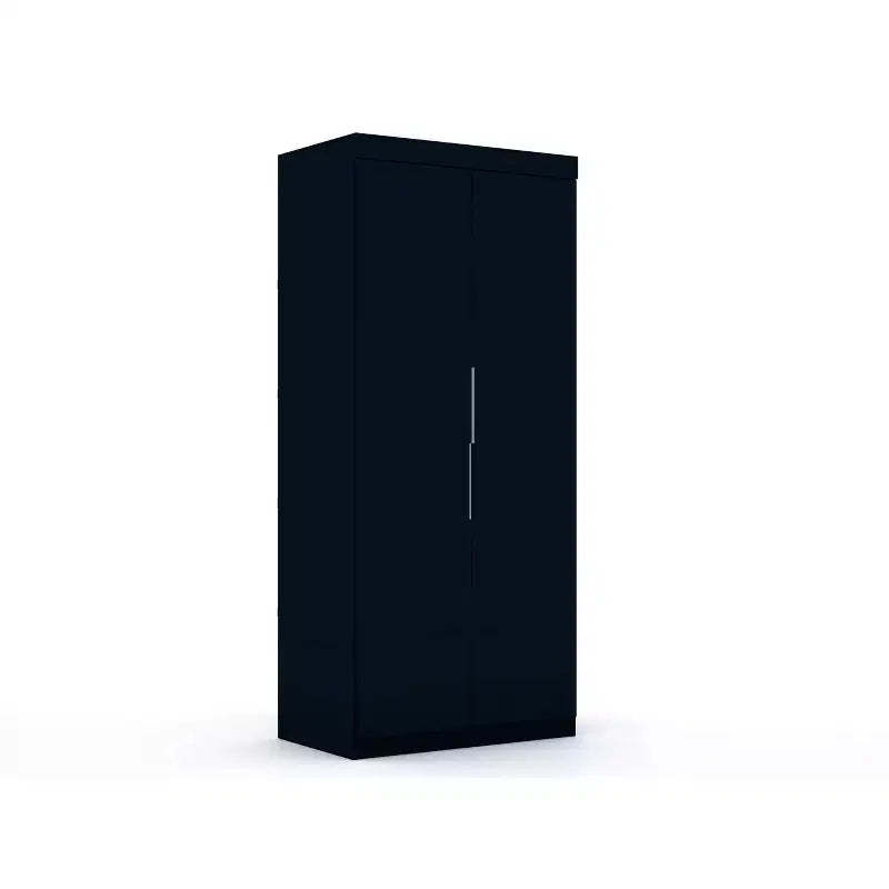 Mulberry 2.0 Sectional Wardrobe Closet Blue - Manhattan Comfort: MDF Composite, Metal Hardware, Includes Anti-Tip Kit