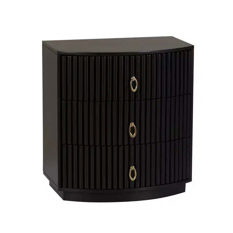 Powell 3 Drawers Chantel Nightstand Black